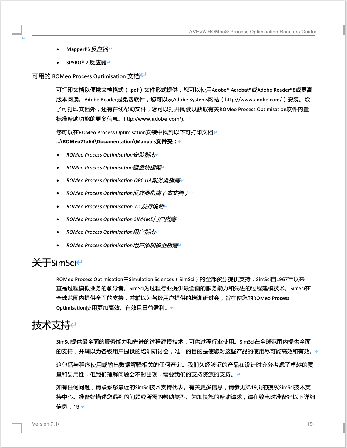 中文译文 Word 页面